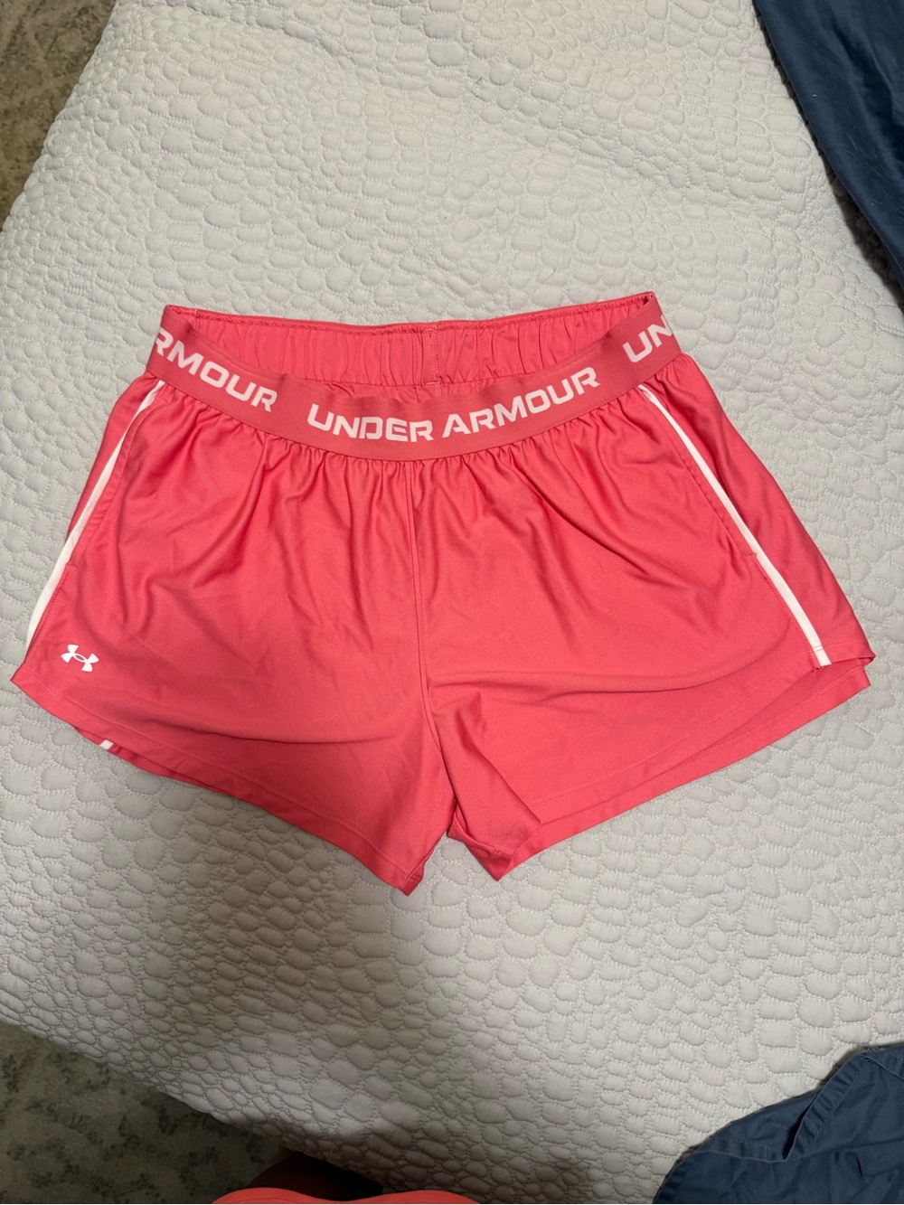 Under Armour Women's Coral Athletic Shorts with White Trim